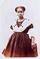 African American woman in New Orleans in 1860 with styled afro-textured hair