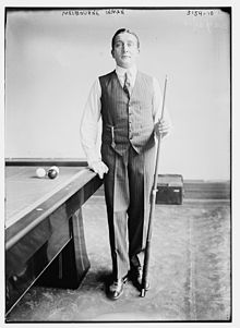 Melbourne Inman (pictured c.1910-1915) won the opening match, against Tom Newman. Melbourne Inman.jpg