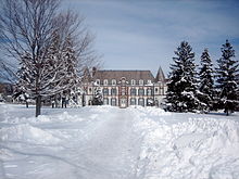 Le Chateau, constructed in 1925, is the home to the college's French department, and serves as a student residential hall Middlebury College - Le Chateau.jpg
