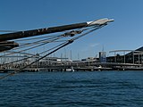 Català: Miraestels, Saltamartins aquàtics. Rambla de Mar, dintre del mar (Barcelona). Escultor: Robert Llimós. Material: resina de poliester. 2010. This is a photo of public art indexed in the cataloge Art Públic of Barcelona (Spain) under the code number 1910-1 (prefixed with territorial id: 08019/1910-1) Object location 41° 22′ 30.05″ N, 2° 10′ 49.7″ E  View all coordinates using: OpenStreetMap