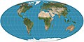Image 5 Mollweide projection Map: Strebe, using Geocart The Mollweide projection is an equal-area, pseudocylindrical map projection generally used for global maps of the world or night sky. The projection was first published by mathematician and astronomer Karl Mollweide of Leipzig in 1805 but reinvented and popularized in 1857 by Jacques Babinet. The projection trades accuracy of angle and shape for accuracy of proportions in area, and as such is used where that property is needed, such as maps depicting global distributions. More selected pictures