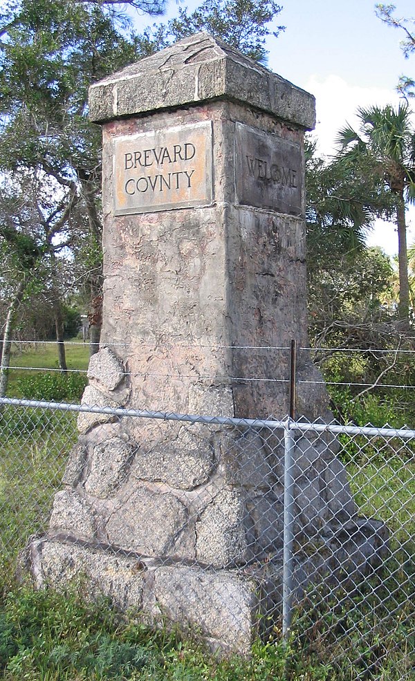 The Brevard–Volusia county line