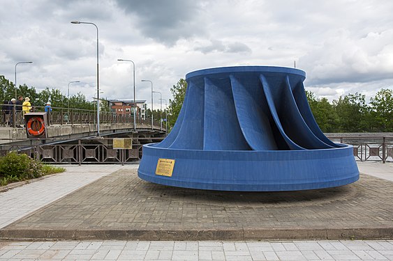 Monument of Water Turbine. Really worked on Hydroplant in Imatra, Finland.