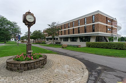 Muller Faculty Center and Class of 2003 clock
