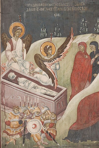 File:Myrrh-bearers at Christ's tomb - you don't touch me, GRACANICA 1 080A9457.jpg