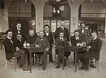 1898: Stående från vänster till höger: Moquette, Bleijkmans, Heemskerk, van den Berg. Sittande från vänster till höger:Loman, Benima, Te Kolsté, Arnold van Foreest, Tresling, Meiners, Olland.