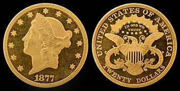 NNC-US-1877-G$20-Liberty Head (Twenty Dollars & motto)