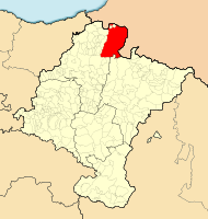 Localização do município de Baztan em Navarra