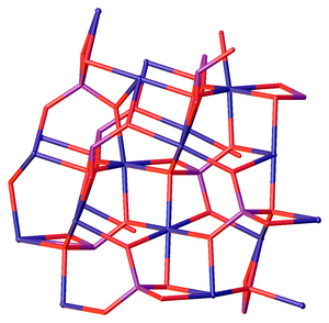 Kristala sktrukturo de la nikeloza fosfato