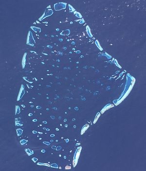 NASA satellite image of the North Male Atoll