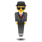 A version of the Man in Business Suit Levitating emoji