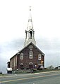 L'ancienne église Notre-Dame-de-Laurentides, incendiée en 1991