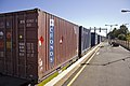 Pacific National freight train passing Junee Railway Station.