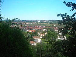 The town seen from the nearby hills