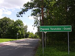 DW552 w Papowie Toruńskim - Osiekach