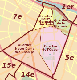 Mappa dei quartieri di Parigi