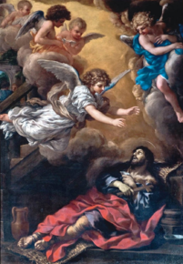 Morte de Santo Aleixo (1638), de Pietro da Cortona, na Igreja de São Jerónimo, em Nápoles