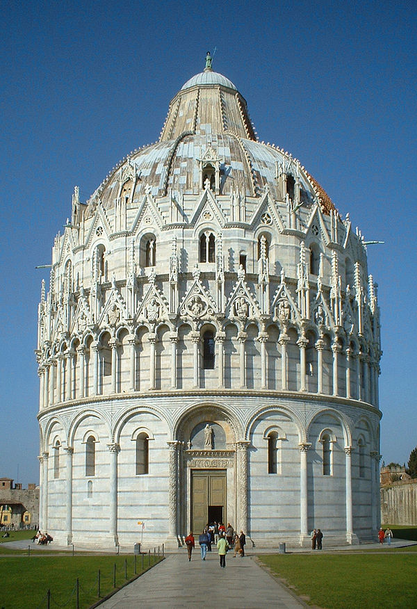 Pisa Baptistry, begun 1152, completed 1363