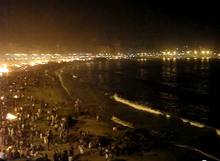 Playas de Riazor y Orzán durante la fiesta de San Juan