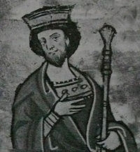 Пржэмысл Отакар I. Мініяцюра XIII стагоддзя з Псалтыры Германа Цюрынгскага