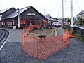 Cross town link construction at Porthmadog Harbour station