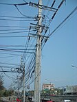Power lines in Samut Prakan Province, Thailand