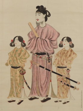 Prince Shotoku with Two Princes by Kano Osanobu 1842.png