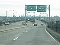 Northbound on the Pulaski Skyway at the Broadway exit