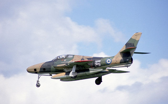 Hellenic Air Force RF-84F Thunderflash in 1988.