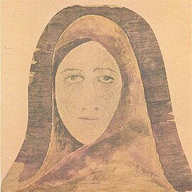 Face of a woman, by Rabindranath Tagore