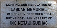 Renovation plaque Lascar War Memorial Renovation plaque.jpg