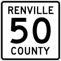 Diagram of a 24-by-24-inch (600 mm × 600 mm) county route marker, made to the specifications of the 2013 Minnesota Department of Transportation Standard Signs Manual. Uses the Roadgeek 2005 fonts. (United States law does not permit the copyrighting of typeface designs, and the fonts are meant to be copies of a U.S. Government-produced work anyway.)