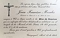 El certificado de la misa de réquiem para el general Morales, con fecha 12 de abril de 1913.[13]​