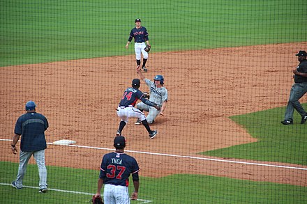 The Asheville Tourists in a game against the Rome Braves