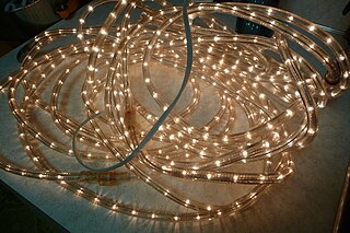 <span class="mw-page-title-main">Rope light</span> Decorative lighting fixture