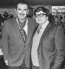 Ebert (right) with Russ Meyer in 1970 Russ Meyer and Roger Ebert by Roger Ebert.jpg