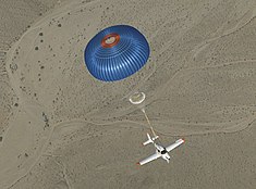 Cirrus SR20 test deployment of the Cirrus Airframe Parachute System (CAPS) over the southern California desert in 1998, Scott Anderson piloting