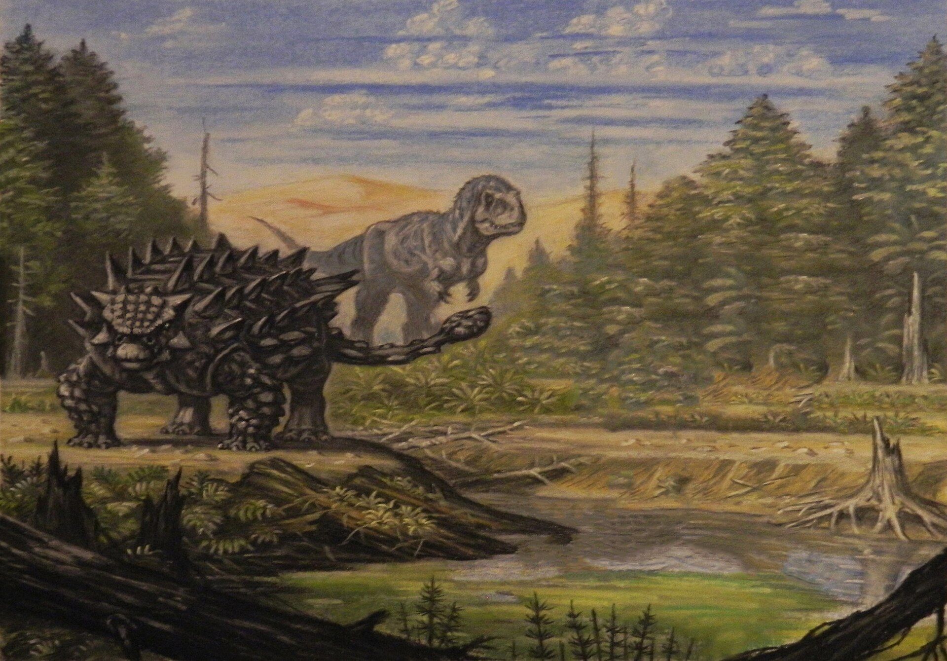 Saichania and Tarbosaurus.jpg