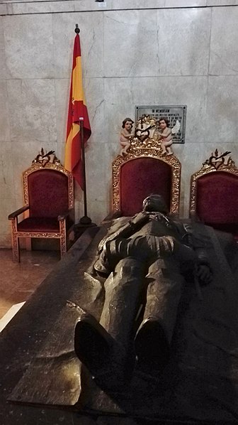 Tomb of Miguel López de Legazpi, founder of Manila as the capital city of the Philippine islands, located in Manila at the San Agustin Church inside t