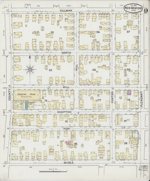 File:Sanborn Fire Insurance Map from New Bedford, Bristol County, Massachusetts. LOC sanborn03803 001-9.tif