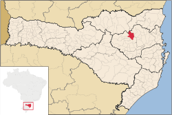 Localização de José Boiteux em Santa Catarina