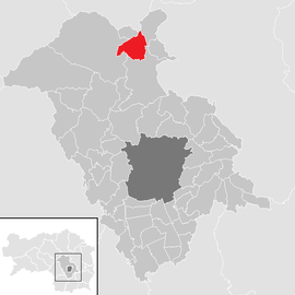 Poloha obce Schrems bei Frohnleiten v okrese Graz-okolie (klikacia mapa)