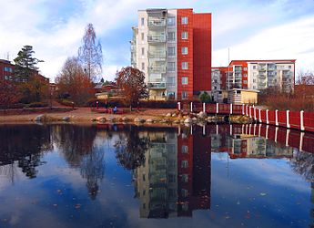 Small town afternoon in Finland