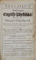 Seplasium. The compleat English physician : or, The druggist's shop opened, 1693