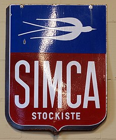 Simca stockiste, Enamel advert sign at the den hartog ford museum pic-010.JPG