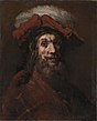 Man met gepluimde baret, toegeschreven aan Rembrandt