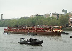 The Spirit of Chartwell at the Thames Diamond Jubilee Pageant on 3 June 2012 Spirit of Chartwell brightened.JPG