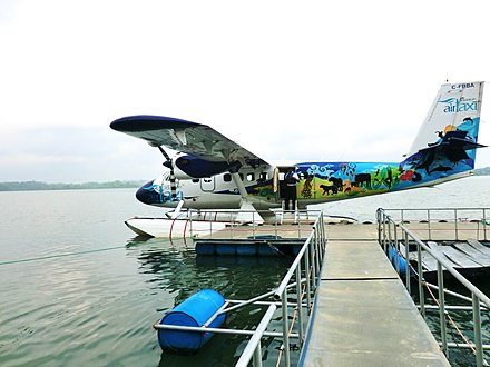 A DHC-6 Twin Otter floatplane used as part of SriLankan's Air-Taxi service.
