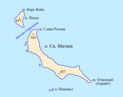 Карта острова Холл.