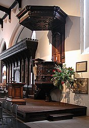 The Jacobean pulpit St Helen, Great St Helens, London EC3 - Pulpit - geograph.org.uk - 1089605.jpg